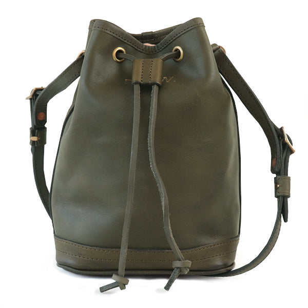 LEATHER WANDER PURSE BAG SMALL / OLIVE