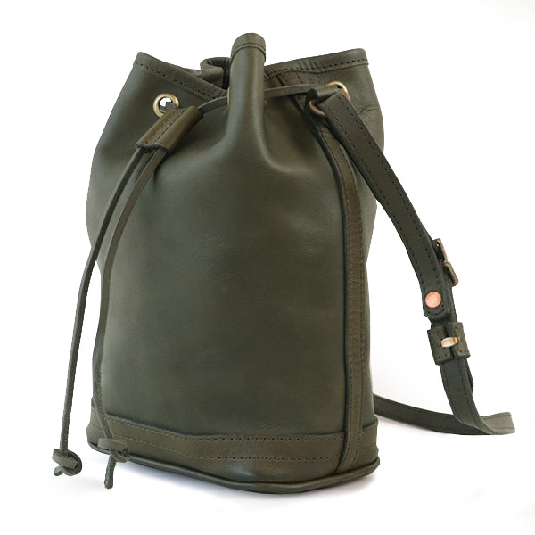 LEATHER WANDER PURSE BAG SMALL / OLIVE