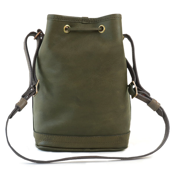 LEATHER WANDER PURSE BAG SMALL / OLIVE