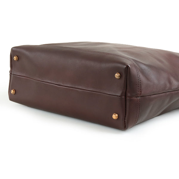 LEATHER NELSON 2 WAY BAG / COW HIDE / BROWN