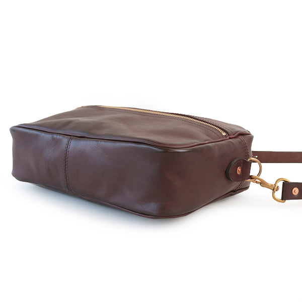 LEATHER WANDER SHOULDER BAG / BROWN VINTAGE FINISH