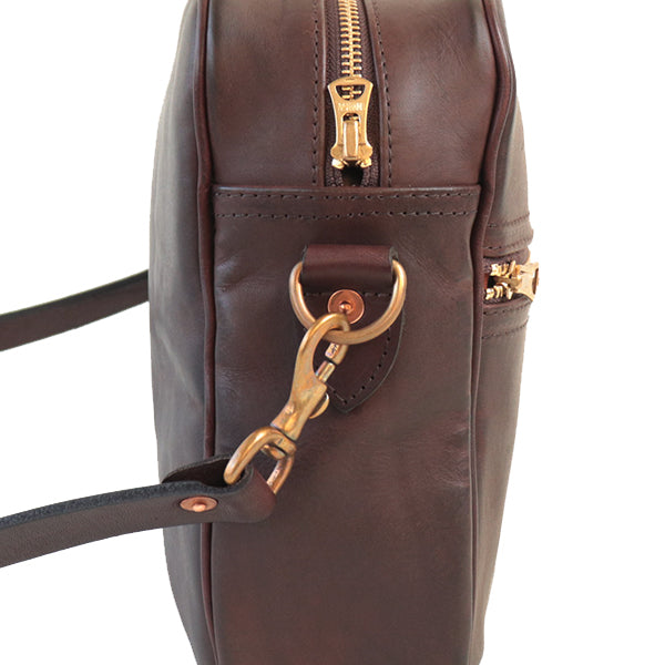 LEATHER WANDER SHOULDER BAG / BROWN VINTAGE FINISH