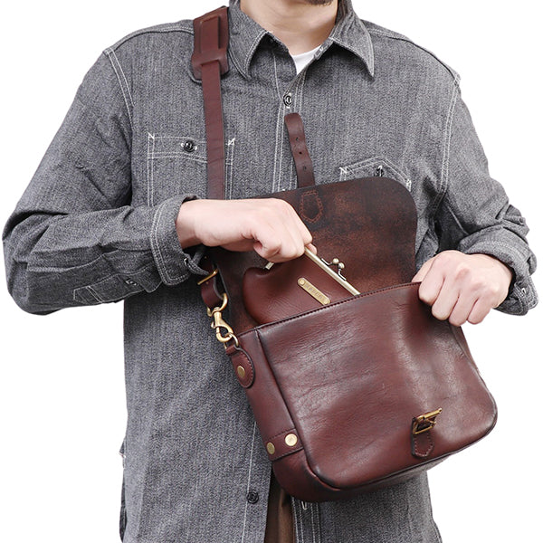 LEATHER VOYAGE COIN PURSE / ITALIAN LEATHER