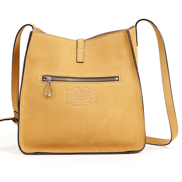 TRAILBLAZER BAG / 1920 - 1930s WOODSMAN SHOULDER BAG / BULL HIDE / YELLOW OCHRE NUBUCK