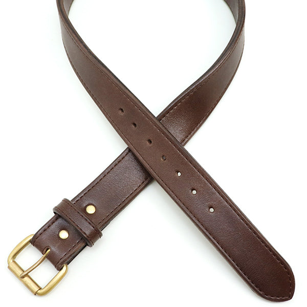 WOODSMAN BELT / GREAT LAKES GMT. MFG.CO./ TWO-PLY LAMINATION THICK LEATHER / COW HIDE / DARK BROWN