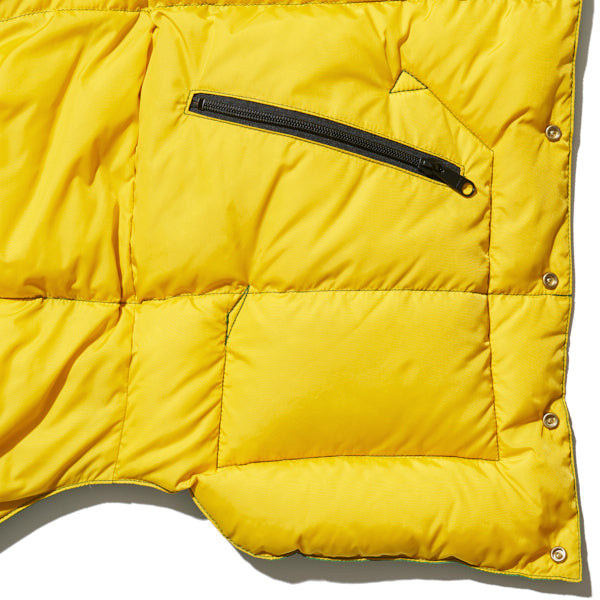 ROCKY MOUNTAIN FEATHERBED / 2021 MODEL / HERITAGE COLLECTION / DOWN VEST / KELLY GREEN × YELLOW