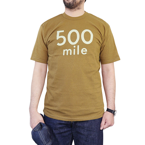 T-SHIRT / 500 MILE RACE / MOTOR CULTURE SERIES / VINTAGE STYLE LIGHT WEIGHT JERSEY / OLIVE DRAB
