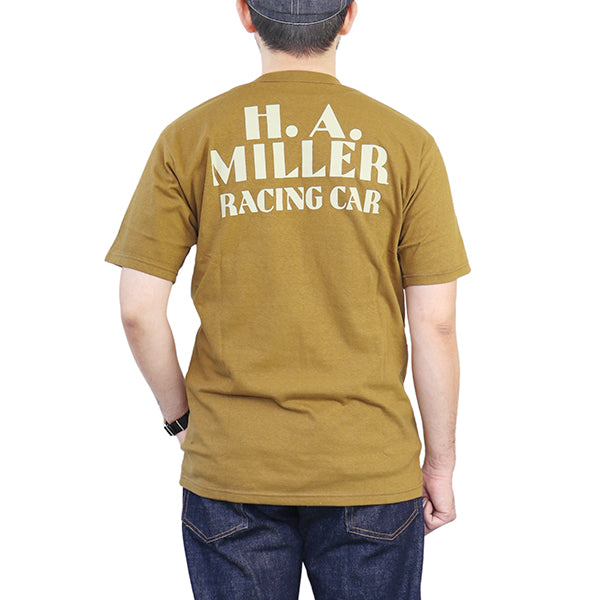 T-SHIRT / 500 MILE RACE / MOTOR CULTURE SERIES / VINTAGE STYLE LIGHT WEIGHT JERSEY / OLIVE DRAB