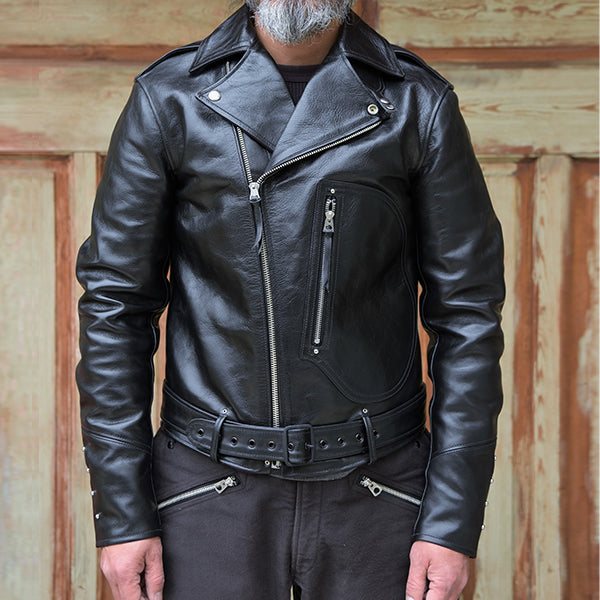 La Brea / 1930s MOTORCYCLE JACKET / DOUBLE BREASTED TYPE TYPE / HORSE ...