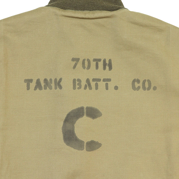 WINTER COMBAT JACKET / 70th TANK BATTALION COMPANY C / 1940s CIVILIAN MILITARY STYLE CLOTHING / KHAKI
