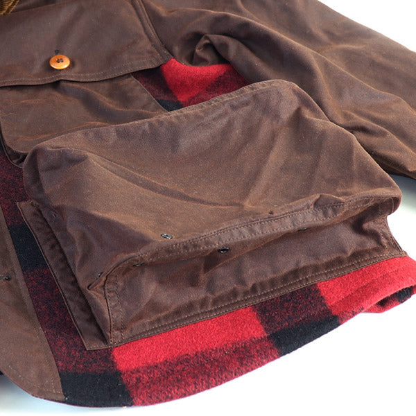 UTICA COAT / OUTDOOR STYLE HUNTING CLOTHING / WOOL BUFFLO PLAID × BRITISH MILLERAIN WAXED COTTON