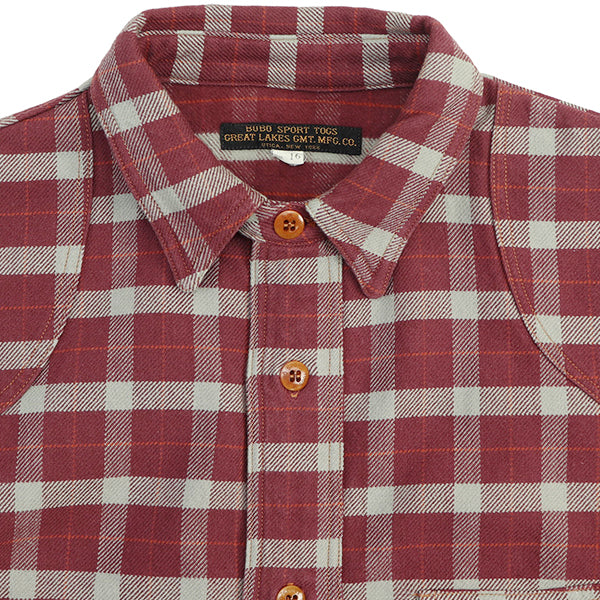 SAG HARBOR / OUTDOOR SPORTS SHIRT / COTTON FLANNEL CHECK WITH A RAISED BACK