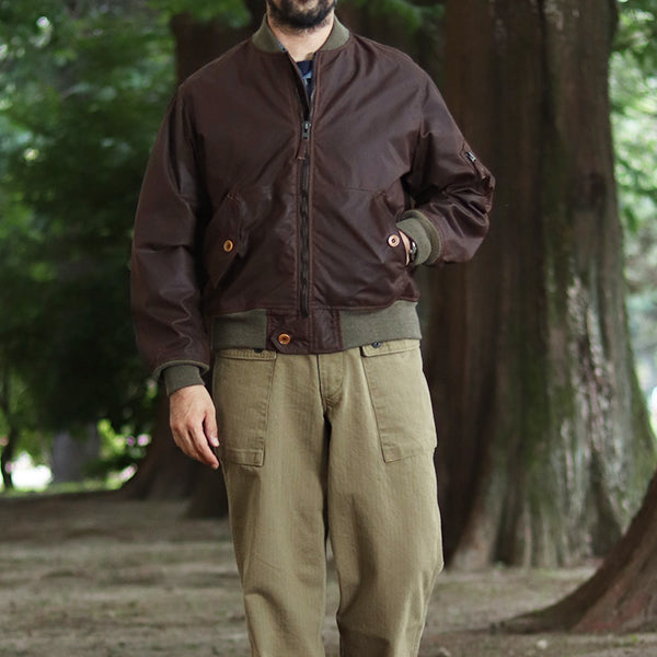 FIELD CRUISER JACKET / BRITISH MILLERAIN TRADITIONAL WAXED FABRIC / RED BROWN