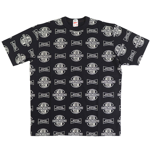 T-SHIRT / MOTOR PSYCLONE ALL OVER PRINT / VINTAGE STYLE MEDIUM WEIGHT JERSEY