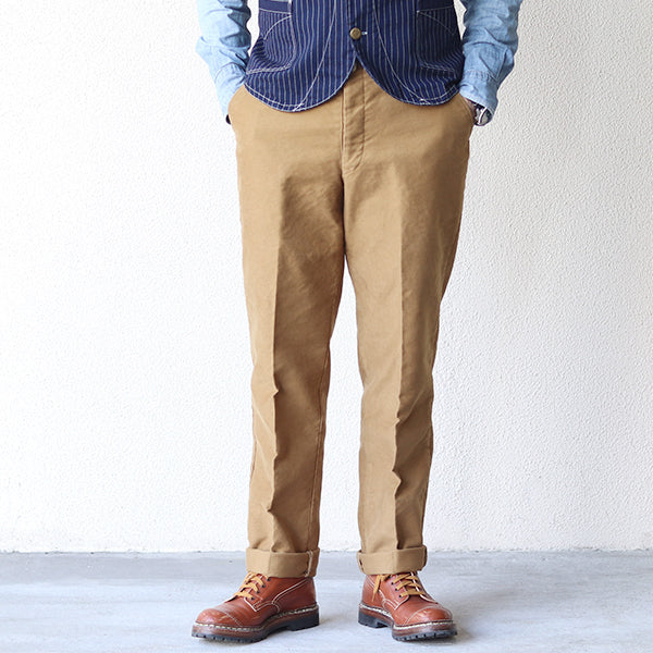 SKAGIT TROUSERS / 1930 - 1940s OUTODOOR STYLE CLOTHING / HEAVY WEIGHT MOLESKIN / CAMEL