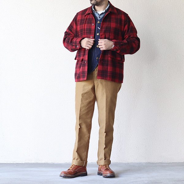 SKAGIT TROUSERS / GREAT LAKES GMT. MFG. CO./ 1930 - 1940s OUTODOOR STYLE CLOTHING / HEAVY WEIGHT MOLESKIN / CAMEL