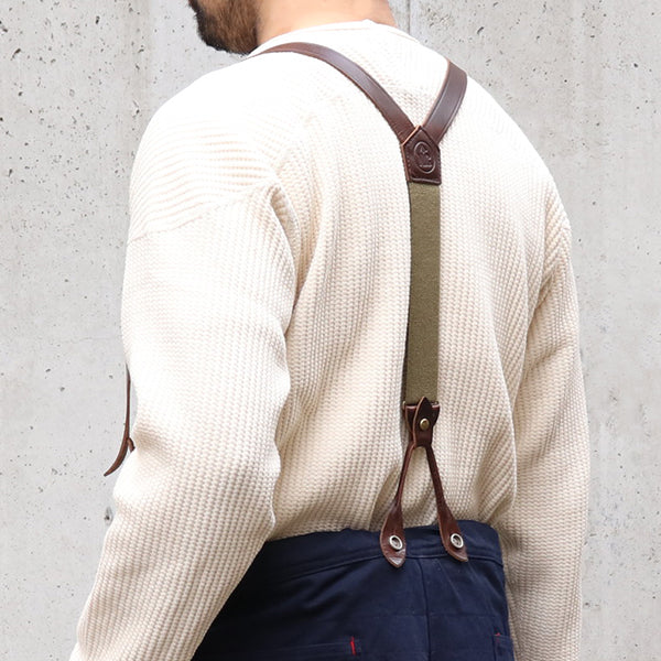 LEATHER SUSPENDER / COW HIDE / MADE IN JAPAN