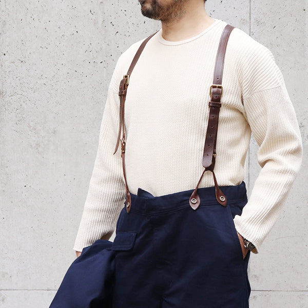 LEATHER SUSPENDER / COW HIDE / MADE IN JAPAN