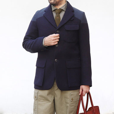 メンズマロリージャケット ナイジェルケーボン navy harris tweed