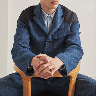 MALLORY JACKET LINEN / INDIGO — SPEEDWAY