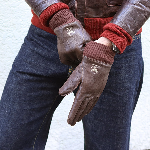TYPE A-10 / USAAF Flying Winter Gloves / Goatskin / Seal Brown