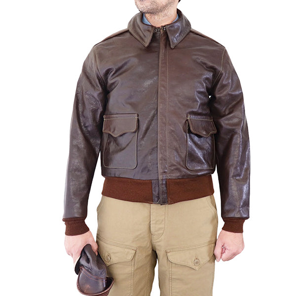 TYPE A-2 / ROUGH WEAR CONTRACT 27752 MODEL / HORSEHIDE SEAL BROWN / FLIGHT JACKET