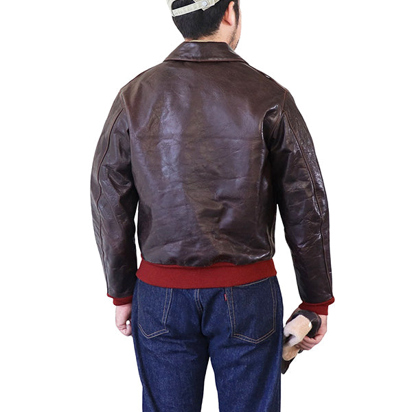 TYPE A-2 / .50CAL COLLECTION VINTAGE FINISH / HORSE HIDE / SEAL BROWN / MADE IN UK / FLIGHT JACKET
