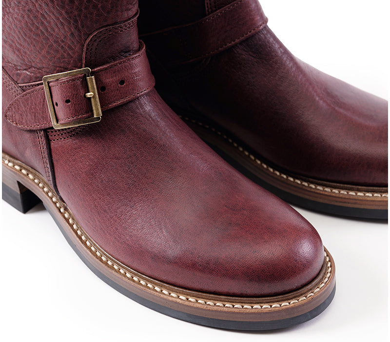 PRE-ORDER 2025 / WABASH ENGINEER BOOTS / EZO SHIKA DEERSKIN / BURNT BURGUNDY