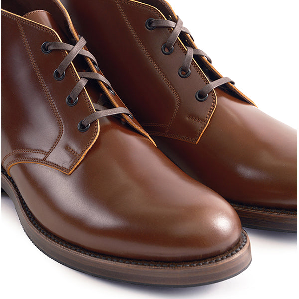 PRE-ORDER 2025 / THE STEADFAST CHUKKA BOOTS / SHINKI HIKAKU SHELL CORDOVAN / COGNAC