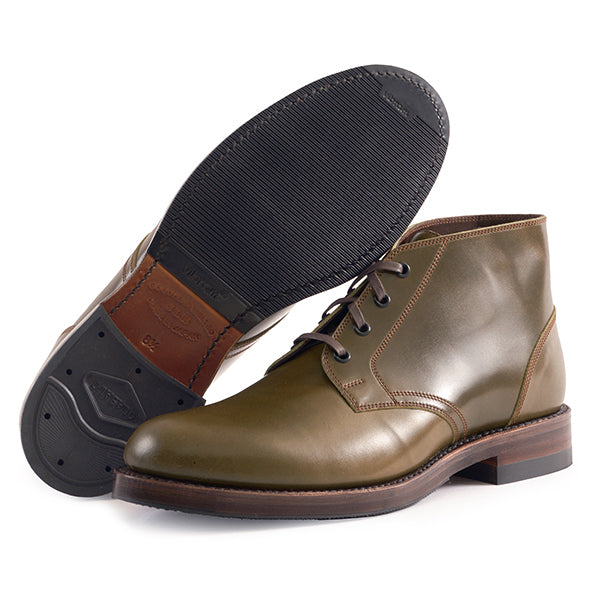 PRE-ORDER 2025 / THE STEADFAST CHUKKA BOOTS / SHINKI HIKAKU SHELL CORDOVAN / OLIVE