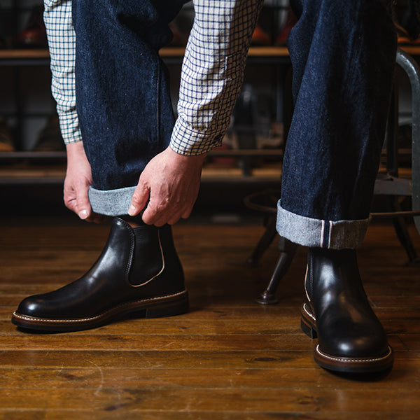 CHELSEA BOOTS / HORWEEN LEATHER CXL / BLACK